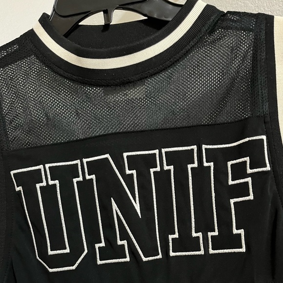 UNIF Black & white dress with mesh size XS - Picture 4 of 5